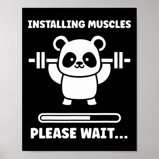 Animals Installing Muscles Fitness Bodybuilding Ko ポスター (正面)