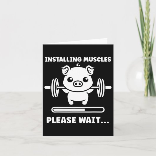 Animals Installing Muscles Fitness Bodybuilding Pi カード (正面)