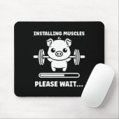 Animals Installing Muscles Fitness Bodybuilding Pi マウスパッド (マウス)