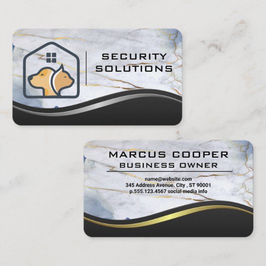 Animals Logo | Metal Marble 名刺 (正面/裏面)