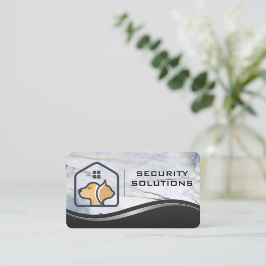 Animals Logo | Metal Marble 名刺 (スタンド正面)