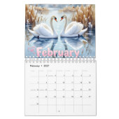 Animals nature Calendar カレンダー (2月 2027)