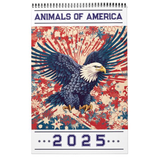 Animals of America 2025カレンダー カレンダー (カバー)