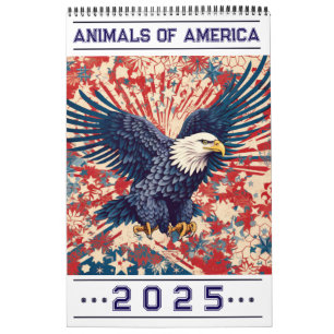 Animals of America 2025カレンダー カレンダー