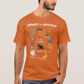 Animals Of Australia Animal Educational Kangaroo f Tシャツ (正面)