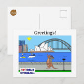 Animals of the World, Australia: Kangaroo & Koala シーズンポストカード (正面/裏面)