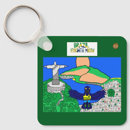 Animals of the World, Brazil: Hyacinth Macaw キーホルダー (正面)