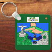 Animals of the World, Brazil: Hyacinth Macaw キーホルダー (正面)