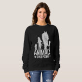 Animals Over People Animal Activist Rescue Conserv スウェットシャツ (正面フル)