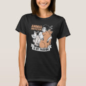 Animals Over People Animal Activist Rescue Conserv Tシャツ (正面)