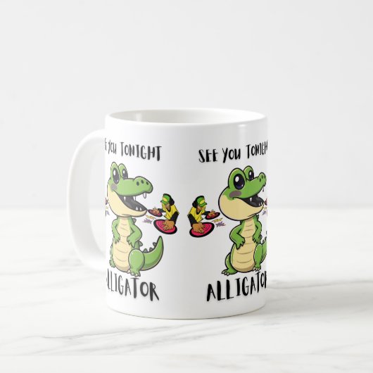 Animals Party Alligator コーヒーマグカップ (正面左)