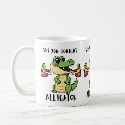 Animals Party Alligator コーヒーマグカップ (左)
