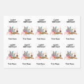 Animals Partying – 誕生日パーティーの動物の名前 ラッピングペーパーシート (正面2)