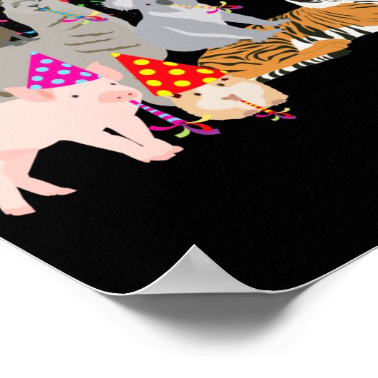 Animals Partying Cute Animals Having A Party  ポスター (角)