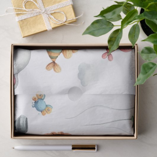 Animals pink birthday Large Gift Bag  薄葉紙 (ギフト)