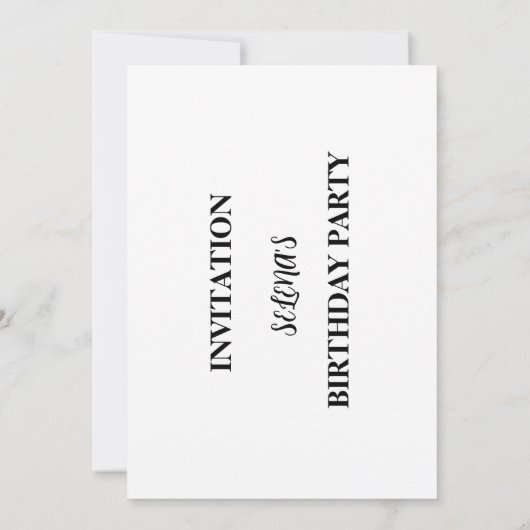 Animals & Rainbows Birthday Party Invitation 招待状 (裏面)