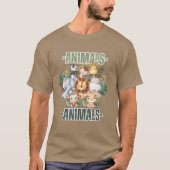 Animals retro family tシャツ (正面)