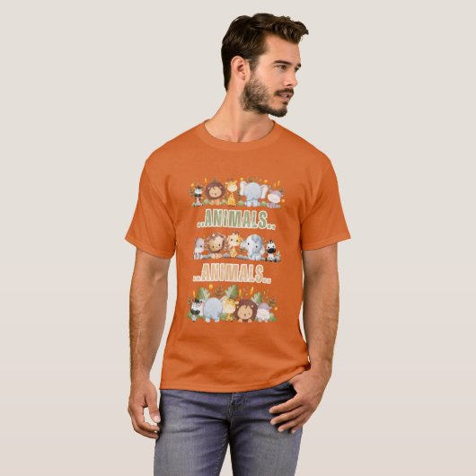 Animals retro tシャツ (正面フル)