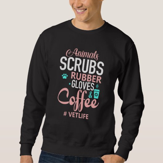 animals scrubs and rubber gloves   ve tee スウェットシャツ (正面)