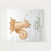 Animals Squirrel Family wildlife baby backdrop タペストリー (正面(横))