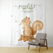 Animals Squirrel Family wildlife baby backdrop タペストリー (インサイチュ)