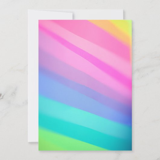 Animals Squish Girl Birthday party 招待状 (裏面)