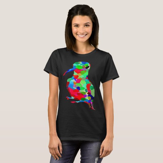 AnimalsAtPlay Bright Colorful Hummingbird Tシャツ (正面フル)