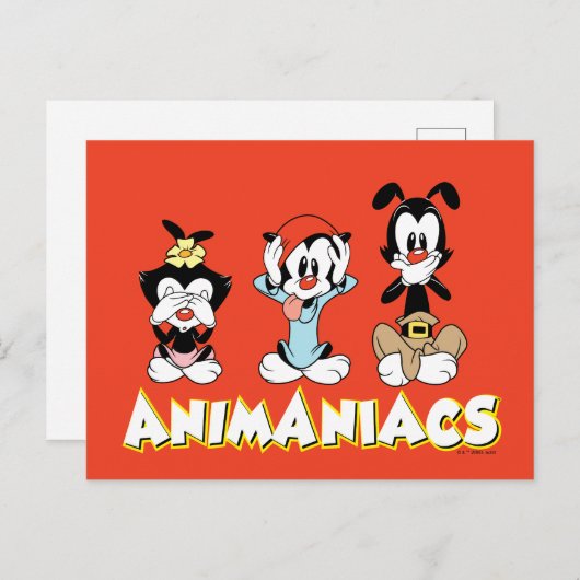 Animaniacs | Warner Siblings "No Evil" Graphic ポストカード (正面/裏面)