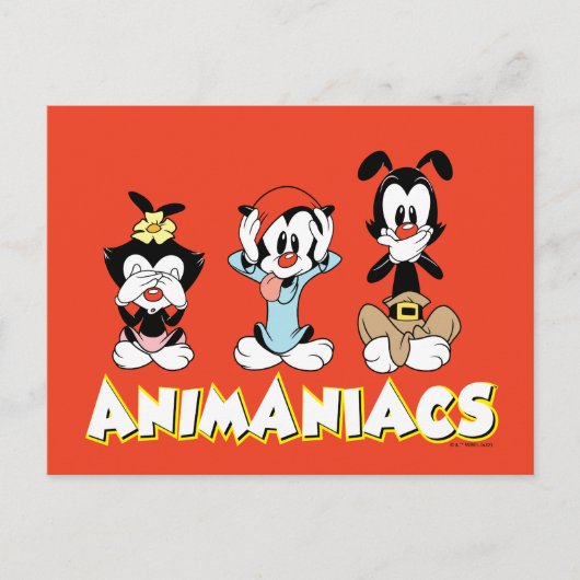 Animaniacs | Warner Siblings "No Evil" Graphic ポストカード (正面)