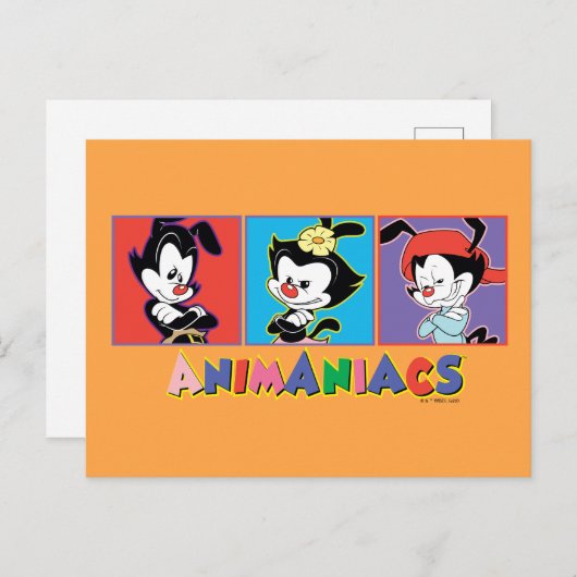 Animaniacs | Yakko, Dot, & Wakko Panel Graphic ポストカード (正面/裏面)