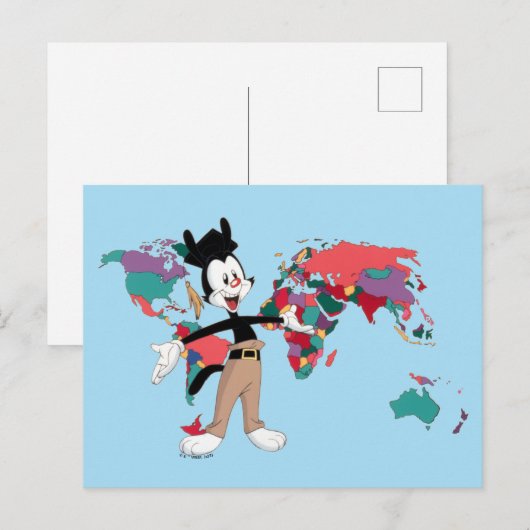 Animaniacs | Yakko's World Map Graphic ポストカード (正面/裏面)