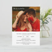 Animated モダン's with Photo結婚 Minimalist 招待状 (スタンド正面)