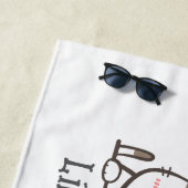 Animated Cat Beach Towel – cat owners gifts ビーチタオル (インサイチュ)