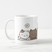 Animated Cat Mug - cute cat mug gift コーヒーマグカップ (左)