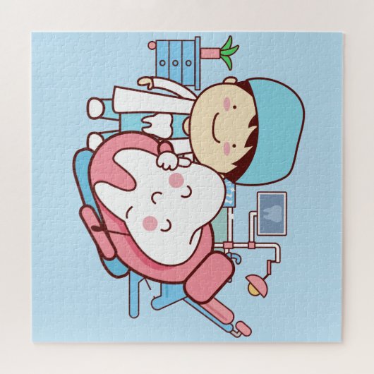 Animated dentist with tooth ジグソーパズル (横)