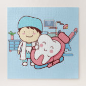 Animated dentist with tooth ジグソーパズル (縦)