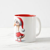 Animated Duck Christmas Mug ツートーンマグカップ (正面右)
