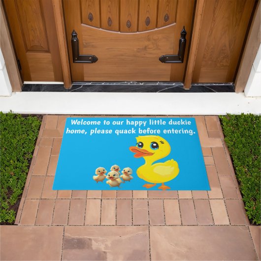 ANIMATED DUCK FAMILY DOOR MAT ドアマット (室外)