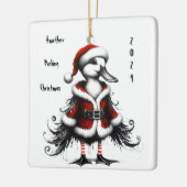 Animated Gothic Duck Tree Ornament セラミックオーナメント (左)