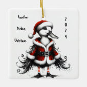 Animated Gothic Duck Tree Ornament セラミックオーナメント (正面)