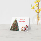 Animated Pekin Christmas Duck  カード (黄色い花)