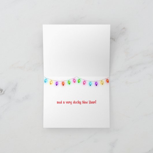 Animated Pekin Christmas Duck カード (内部)