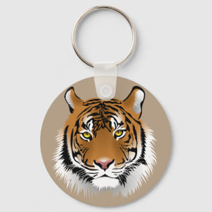 Animated Tiger Face キーホルダー