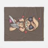 Animated Voodoo Doll フリースブランケット (正面(横))