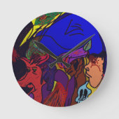 Animation Collage ラウンド壁時計 (正面)