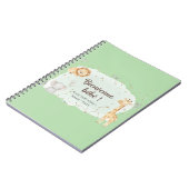 Animaux de la Savane Aquarelle - Bienvenue Bébé ノートブック (左側)