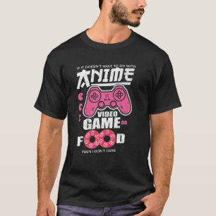 Animeマンガビデオゲームコントローラまたは食品I D Tシャツ