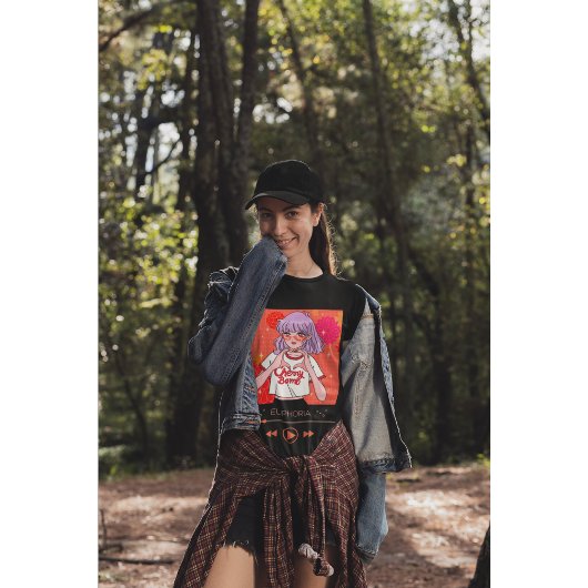 Anime Aesthetic Girl "Cherry Bomb" Euphoria Music  Tシャツ