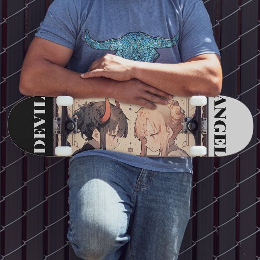 Anime Angel Devil Deck, Room Wall Art スケートボード