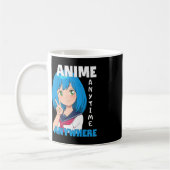 Anime Anytime Anywhere Anime Girl コーヒーマグカップ (左)